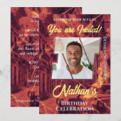 Invitation de fête d'anniversaire (Devant / Derrière)