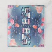 Invitation de fête d'anniversaire (Extérieur déplié)