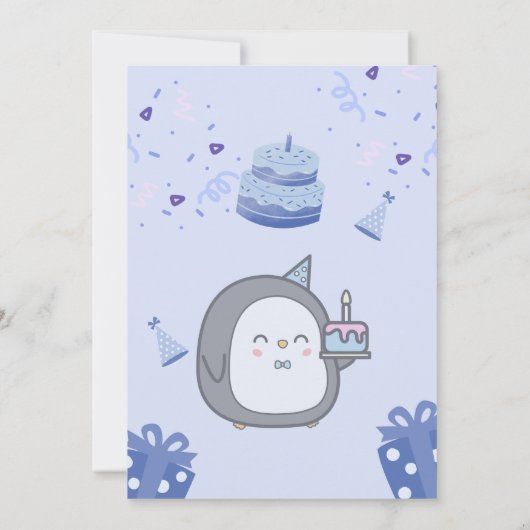 Invitation de fête d'anniversaire (Dos)