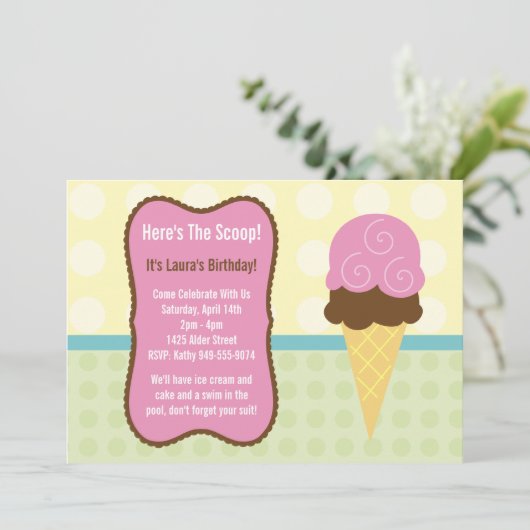 Invitation de fête d'anniversaire (Debout devant)