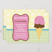 Invitation de fête d'anniversaire (Devant / Derrière)