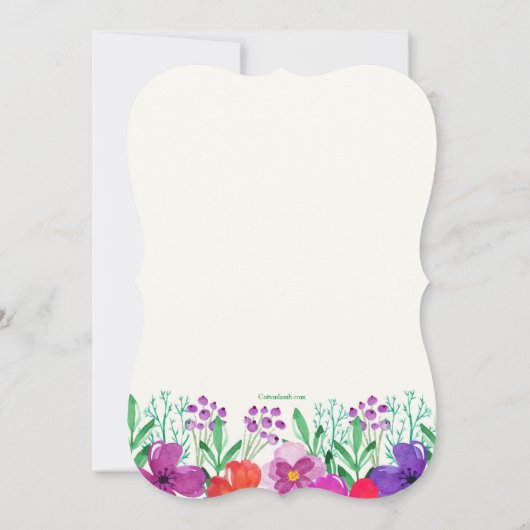 Invitation de fête d'anniversaire (Dos)