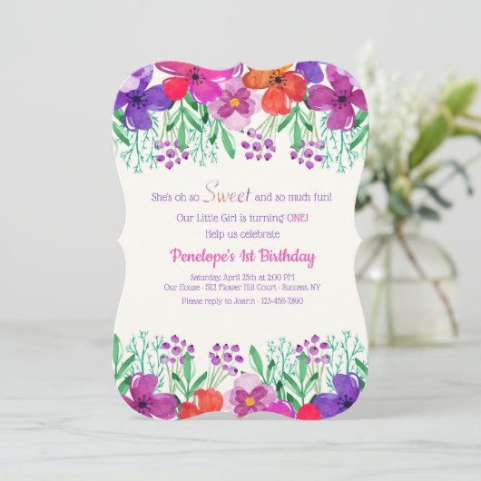 Invitation de fête d'anniversaire (Debout devant)