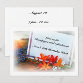 Invitation de fête d'anniversaire (Devant / Derrière)