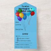 Invitation de fête d'anniversaire (À l'intérieur)