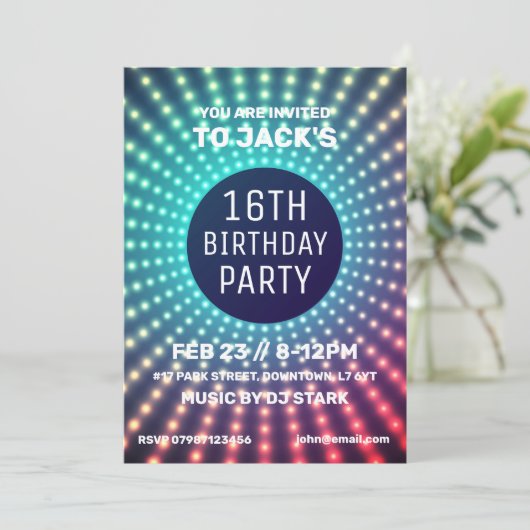 Invitation de fête d'anniversaire (Debout devant)