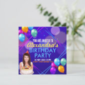 Invitation de fête d'anniversaire (Debout devant)