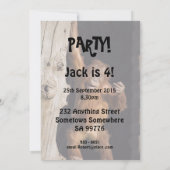 Invitation de fête d'anniversaire 10, avec orangou (Dos)