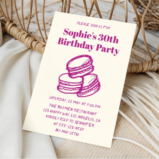 Invitation de fête d'anniversaire 30 ans Chic Crea