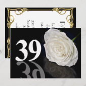 Invitation de fête d'anniversaire 39 années (Devant / Derrière)