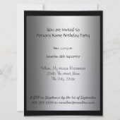 Invitation de fête d'anniversaire 50 ans Black Lac (Dos)