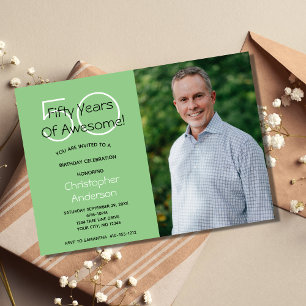 Invitation de fête d'anniversaire 50 ans Photo Ver