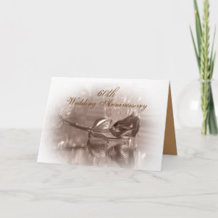 Invitation de fête d'anniversaire 60 ans rose or