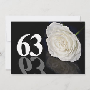 Invitation de fête d'anniversaire 63 années