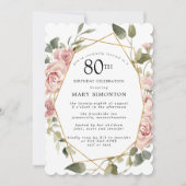 Invitation de fête d'anniversaire 80 ans Dusty Pin (Devant)