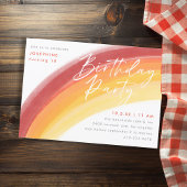 Invitation de fête d'anniversaire à l'arc-en-ciel 