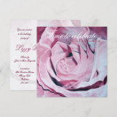 invitation de fête d'anniversaire à l'élégante ros (Devant / Derrière)