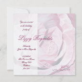 invitation de fête d'anniversaire à l'élégante ros (Dos)