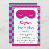 Invitation de fête d'anniversaire à thème Sleepove (Devant / Derrière)