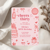 Invitation de fête d'anniversaire | À trente
