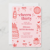 Invitation de fête d'anniversaire | À trente (Devant)