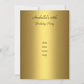 Invitation de fête d'anniversaire abstraite noir e (Dos)