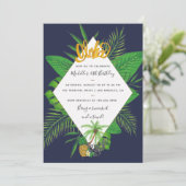 Invitation de fête d'anniversaire Aloha Luau (Debout devant)
