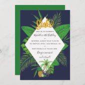 Invitation de fête d'anniversaire Aloha Luau (Devant / Derrière)