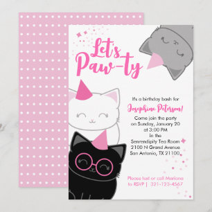 Invitation de fête d'anniversaire amusante avec un