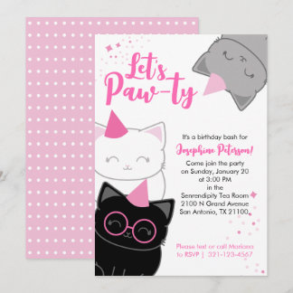 Invitation de fête d'anniversaire amusante avec un
