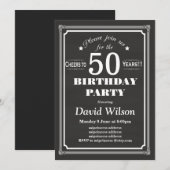 Invitation de fête d'anniversaire, arrière - plan (Devant / Derrière)