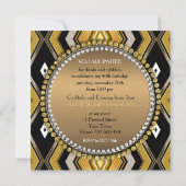 Invitation de fête d'anniversaire Art Déco fabuleu (Dos)