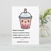 Invitation de fête d'anniversaire au Bubble Tea Ka (Debout devant)
