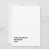 Invitation de fête d'anniversaire au Bubble Tea Ka (Dos)