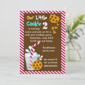 Invitation de fête d'anniversaire au lait et au bi (Debout devant)