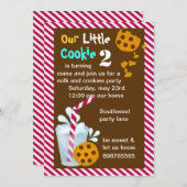 Invitation de fête d'anniversaire au lait et au bi (Devant / Derrière)