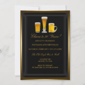 Invitation de fête d'anniversaire avec boissons à (Devant)