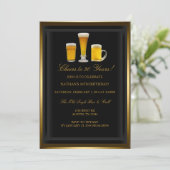 Invitation de fête d'anniversaire avec boissons à (Debout devant)