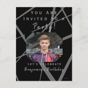 Invitation de fête d'anniversaire avec carte posta