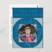Invitation de fête d'anniversaire avec carte posta (Devant / Derrière)