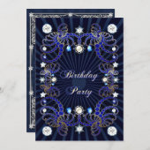 Invitation de fête d'anniversaire avec des masses (Devant / Derrière)