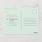 invitation de fête d'anniversaire avec gâteau modi (Dos)