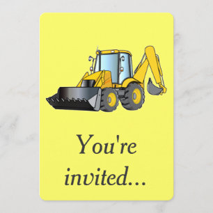 Invitation de fête d'anniversaire avec la pelle