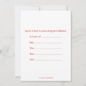 Invitation de fête d'anniversaire avec la voiture (Dos)