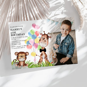 Invitation de fête d'anniversaire avec photo de ju