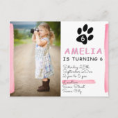 Invitation de fête d'anniversaire avec photo de pa (Devant)