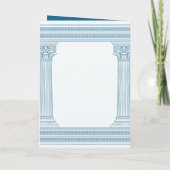 Invitation de fête d'anniversaire avec temple grec (Dos)