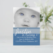 Invitation de fête d'anniversaire| B-Day|bl (Debout devant)