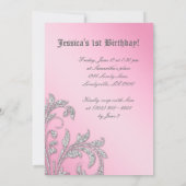 Invitation de fête d'anniversaire Bébé Parties sci (Dos)