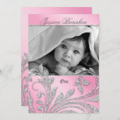 Invitation de fête d'anniversaire Bébé Parties sci (Devant / Derrière)